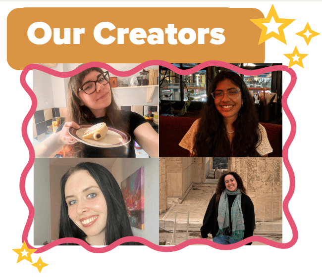 Our Creators: four images for four young women who created the activities